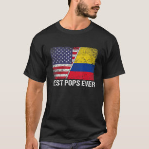 Beste Poppen in Vaderdag Colombia Vlag T-shirt
