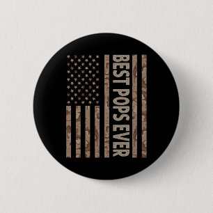 Beste Poppen ooit Amerikaanse vlag Funny Opa Fath Ronde Button 5,7 Cm