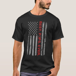 Beste Poppen ooit  Amerikaanse vlag voor papa Papa T-shirt