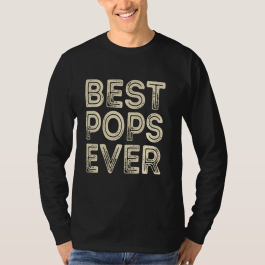 Beste Poppen ooit Funny Grandpa Vaderdag T-shirt (Voorkant)