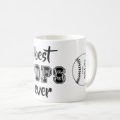 Beste Poppen ooit gepersonaliseerd honkbal thema Koffiemok (Voorkant rechts)