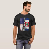 Beste Poppen ooit Vaderdag Costa Rica US Flag T-shirt (Voorkant volledig)