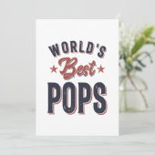 Beste Poppen ter wereld | vader opa Gift Bedankkaart (Staand voorkant)