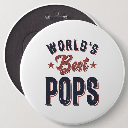 Beste Poppen ter wereld | vader opa Gift Ronde Button 6,0 Cm (Voorkant /achterkant)