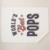 Beste Poppen ter wereld | vader opa Gift Sherpa Deken (Voorkant (horizontaal))