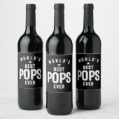 Beste Poppen van de wereld ooit | Grootvader Gift Wijn Etiket (Flessen)