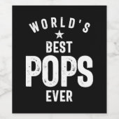 Beste Poppen van de wereld ooit | Grootvader Gift Wijn Etiket (Enkel label)