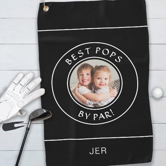 Beste Poppen van Par Golfer Foto Fun Zwart & Wit Golfhanddoek