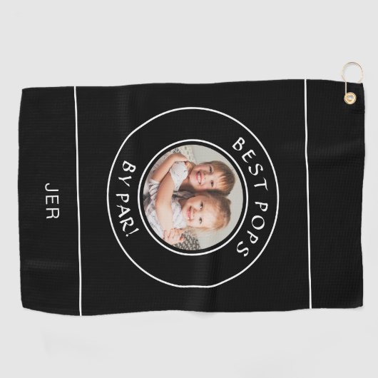 Beste Poppen van Par Golfer Foto Fun Zwart & Wit Golfhanddoek (Horizontaal)