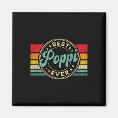 Beste Poppi ooit  Retro Vader&# s Day Gift Magneet (Voorkant)