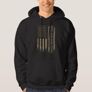 Beste Poppop ooit Amerikaans VS Grunge Vlag Vader' Hoodie