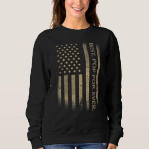 Beste Poppop ooit Amerikaans VS Grunge Vlag Vader' Trui