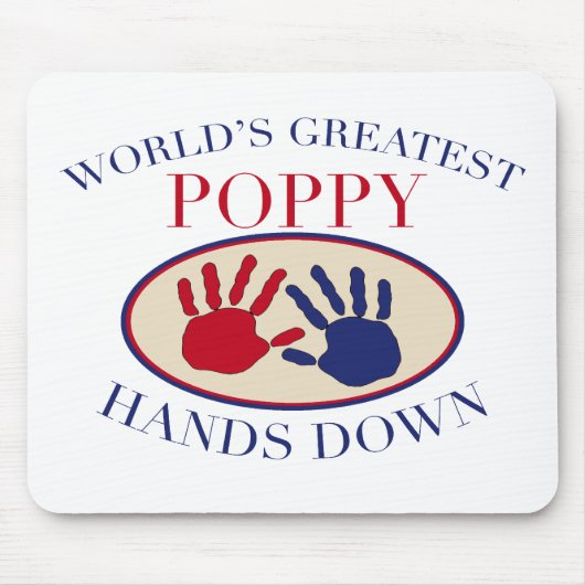 Beste Poppy Hands Down Muismat (Voorkant)