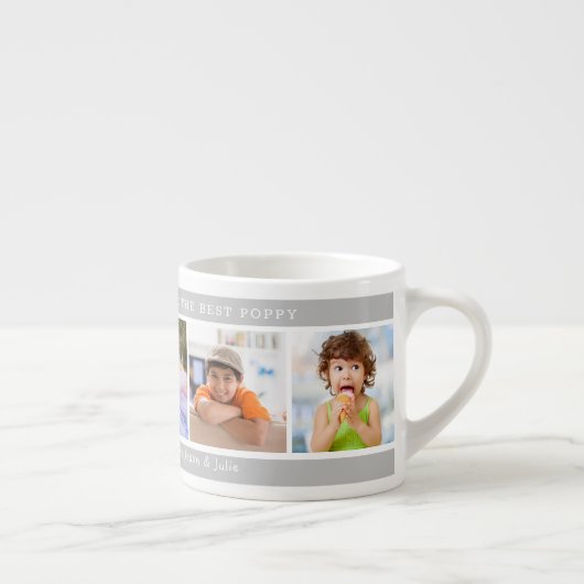 Beste Poppy Happy Vaderdag 5 Fotocollage Espresso Kop (Rechts)