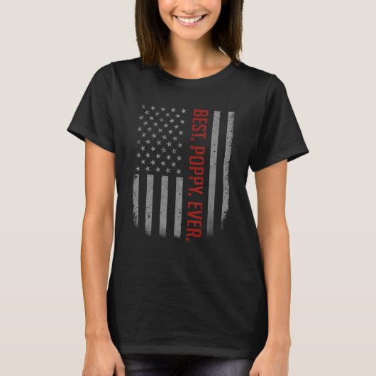 Beste Poppy Ooit Amerikaanse vlag Shirt Gift Voor (Voorkant)