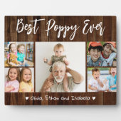 Beste Poppy ooit kleinkinderen 5 foto collage hout Fotoplaat (Voorkant)