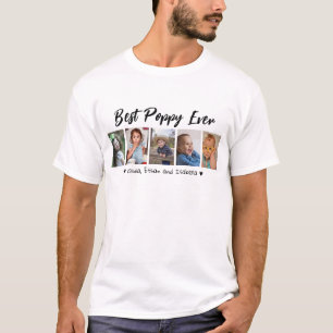 Beste Poppy Ooit Kleinkinderen 5 Foto Collage Wit T-shirt