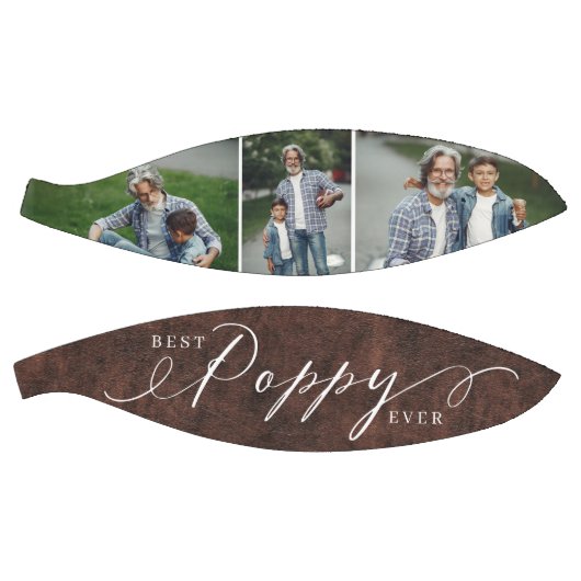 Beste Poppy Ooit Leer Vaders Dag Fotocollage Basketbal (Panelen)