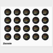 Beste Poppy ooit opa Ronde Sticker (Vel)