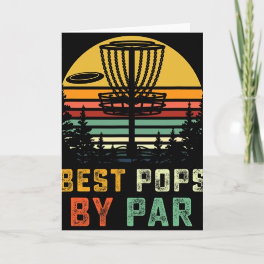 Beste Pops Door Par Vaderdag Frisbee Disc Golf Gra Kaart (Voorkant)