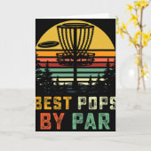 Beste Pops Door Par Vaderdag Frisbee Disc Golf Gra Kaart (Gele Bloem)