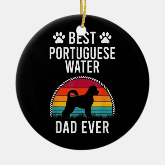 Beste Portugese DAD-Hondenliefhebber ooit Keramisch Ornament (Voorkant)