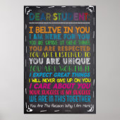 Beste Poster-decorptie voor studenten Poster (Voorkant)