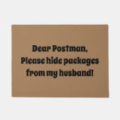 Beste Postman, verstop alsjeblieft pakketten voor  Deurmat (Voorkant)