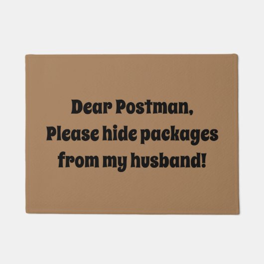 Beste Postman, verstop alsjeblieft pakketten voor  Deurmat (Voorkant)
