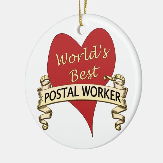 Beste postwerker ter wereld keramisch ornament (Links)