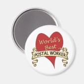 Beste postwerker ter wereld magneet (Voorkant / Achterkant)