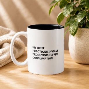 Beste praktijken Proactieve koffieconsumptie Grapp Tweekleurige Koffiemok
