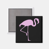 Beste prijs Roze Flamingo Zwart Magneet (Voorkant / Achterkant)