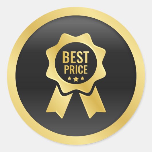 Beste Prijs Sale Ronde Sticker (Voorkant)