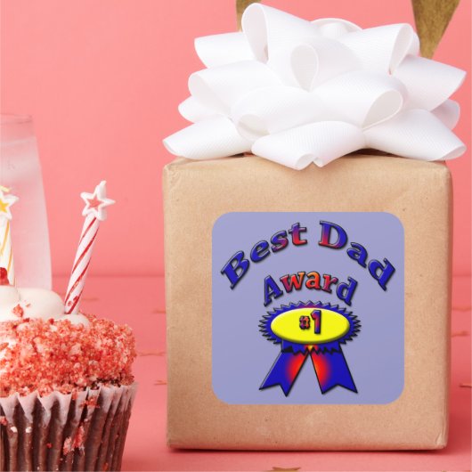 Beste prijs voor papa vierkante sticker (Feest)