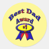 Beste prijs voor vader - Kies achtergrondkleur Ronde Sticker (Voorkant)