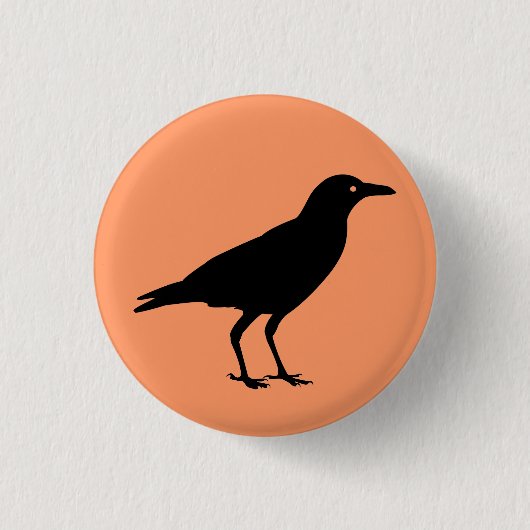 Beste prijs-zwarte-crèmehalloween ronde button 3,2 cm (Voorkant)