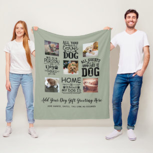 BESTE PRIJZEN! DOG Owner citeert FOTO COLLAGE Cade Fleece Deken