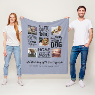 BESTE PRIJZEN! DOG Owner citeert FOTO COLLAGE Cade Fleece Deken