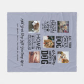 BESTE PRIJZEN! DOG Owner citeert FOTO COLLAGE Cade Fleece Deken (Voorkant (Horizontaal))