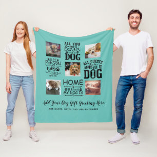 BESTE PRIJZEN! DOG Owner citeert FOTO COLLAGE Cade Fleece Deken