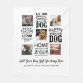 BESTE PRIJZEN! DOG Owner citeert FOTO COLLAGE Cade Fleece Deken (Voorkant)