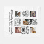 BESTE PRIJZEN! DOG Owner citeert FOTO COLLAGE Cade Fleece Deken (Voorkant (Horizontaal))
