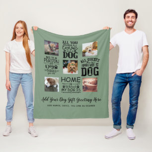 BESTE PRIJZEN! DOG Owner citeert FOTO COLLAGE Cade Fleece Deken