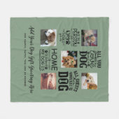 BESTE PRIJZEN! DOG Owner citeert FOTO COLLAGE Cade Fleece Deken (Voorkant (Horizontaal))