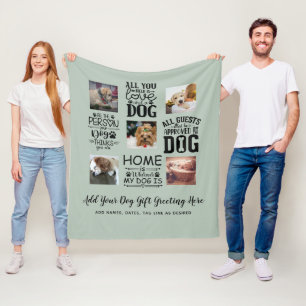 BESTE PRIJZEN! DOG Owner citeert FOTO COLLAGE Cade Fleece Deken