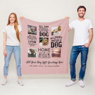 BESTE PRIJZEN! DOG Owner citeert FOTO COLLAGE Cade Fleece Deken