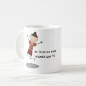 "Beste problemen, mijn God is groter dan jij!" Mok (Voorkant links)