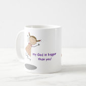 "Beste problemen, mijn God is groter dan jij!" Mok (Voorkant links)