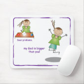Beste problemen, mijn God is groter dan jij! Mouse Muismat (Met muis)